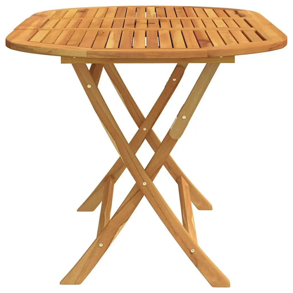 Folding Outdoor Dining Table 160x85x75cm Solid Wood Garden Furniture Brown