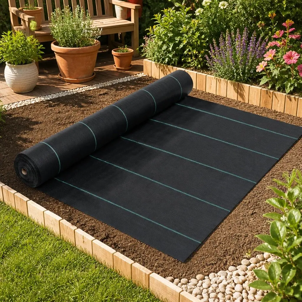 Weed Control Mat Black 1x100m Landscape Fabric Ground Cover