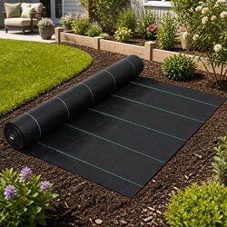 Weed Control Mat Black 2x100 m Ground Cover Landscape Fabric Membrane