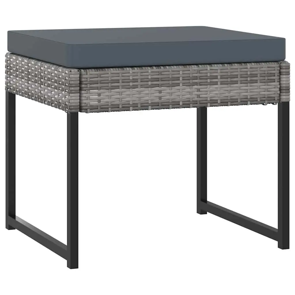Garden Dining Set 11 Piece Outdoor Patio Furniture Poly Rattan Grey Cushions