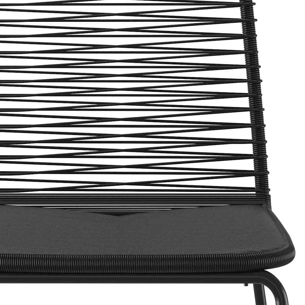 Outdoor Chairs 4 Piece Poly Rattan Black Garden Patio Dining Seating Set