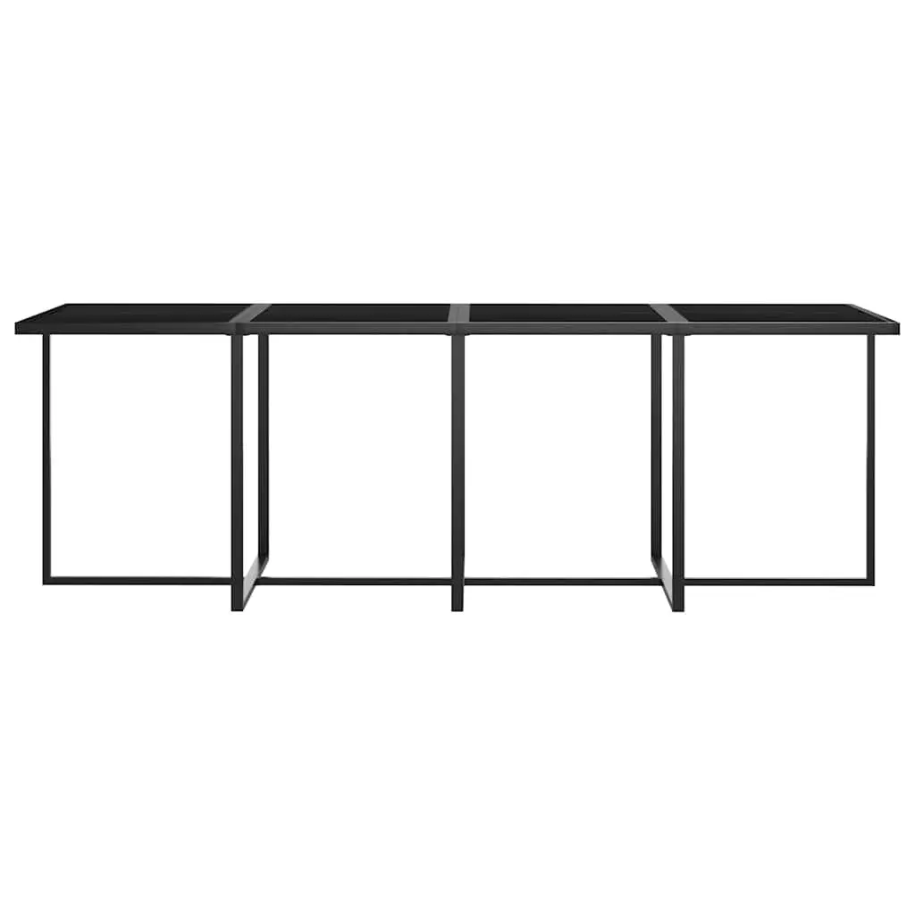 Outdoor Dining Set 9 Piece Grey Rattan Patio Garden Furniture with Cushions