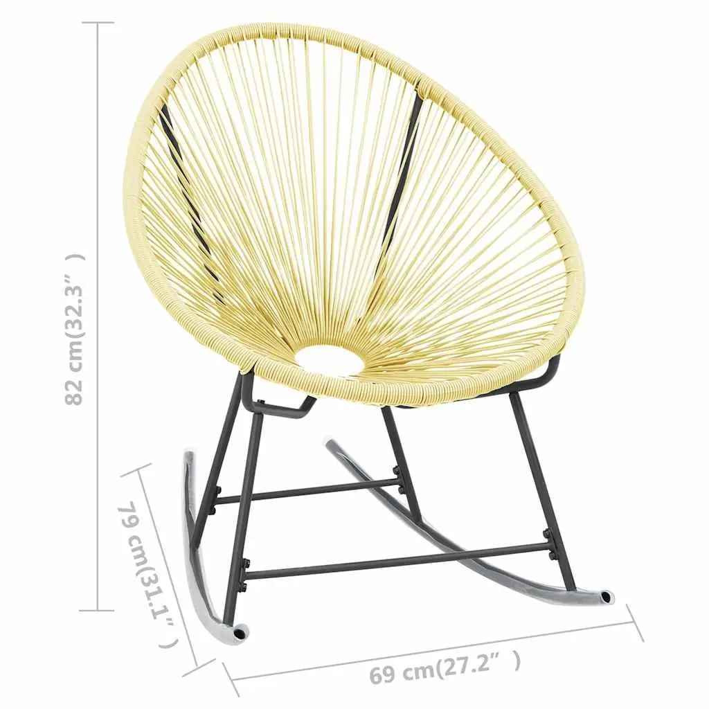 Outdoor Acapulco Chair Poly Rattan Garden Patio Seating Moon Chair Water
