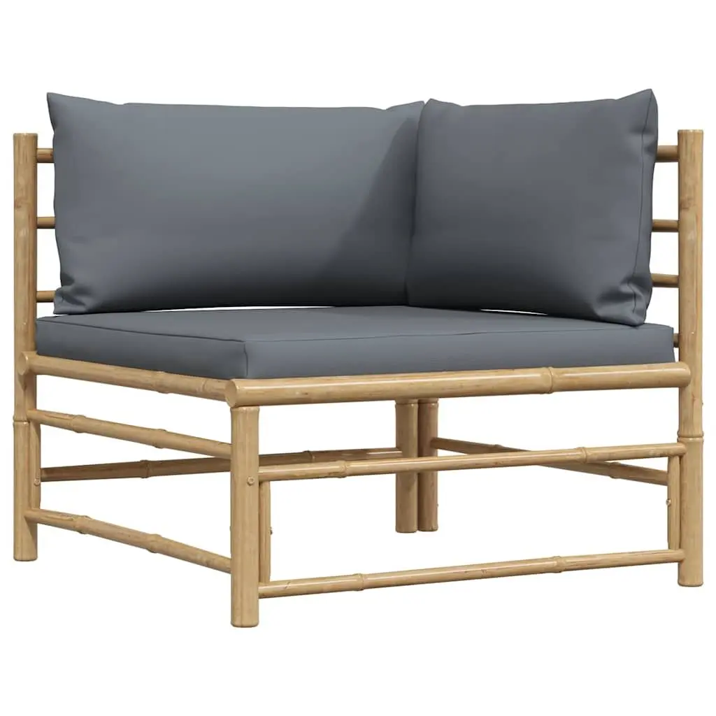 2 Piece Outdoor Sectional Lounge Set with Cushions Modular Garden Seating