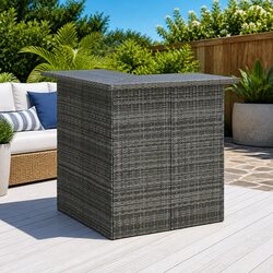 Corner Bar Table Grey Storage Shelves Kitchen Dining Bistro Pub Furniture