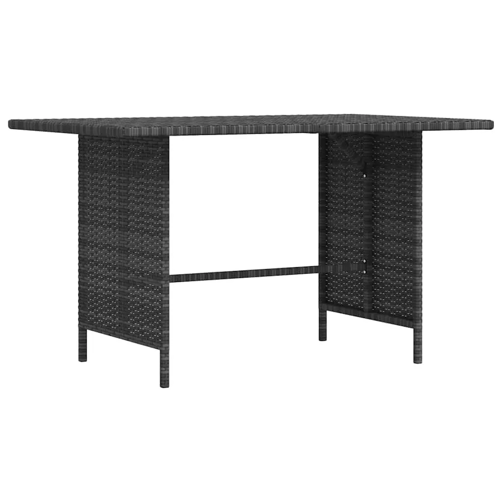 Garden Dining Table Water-resistant PE Rattan Grey Steel Frame 110x70x65cm