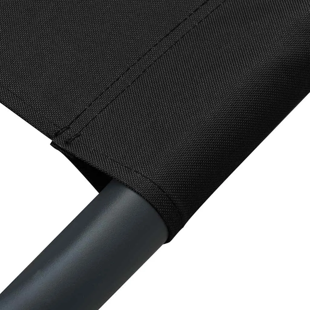 Outdoor Lounge Bed Double Canopy Large Black Weather-Resistant Furniture
