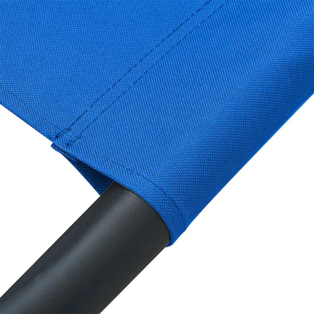 Outdoor Lounge Bed Weather-Resistant Oxford Fabric Blue Garden Patio Sun Bed