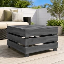 Garden Pallet Table Grey Outdoor Furniture Wood Patio Seating Area Extra Surface