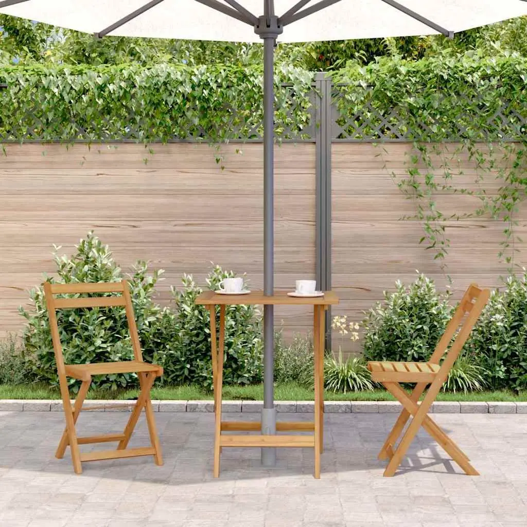 Folding Garden Table 60x60x75 cm Outdoor Patio Dining Furniture Acacia Wood