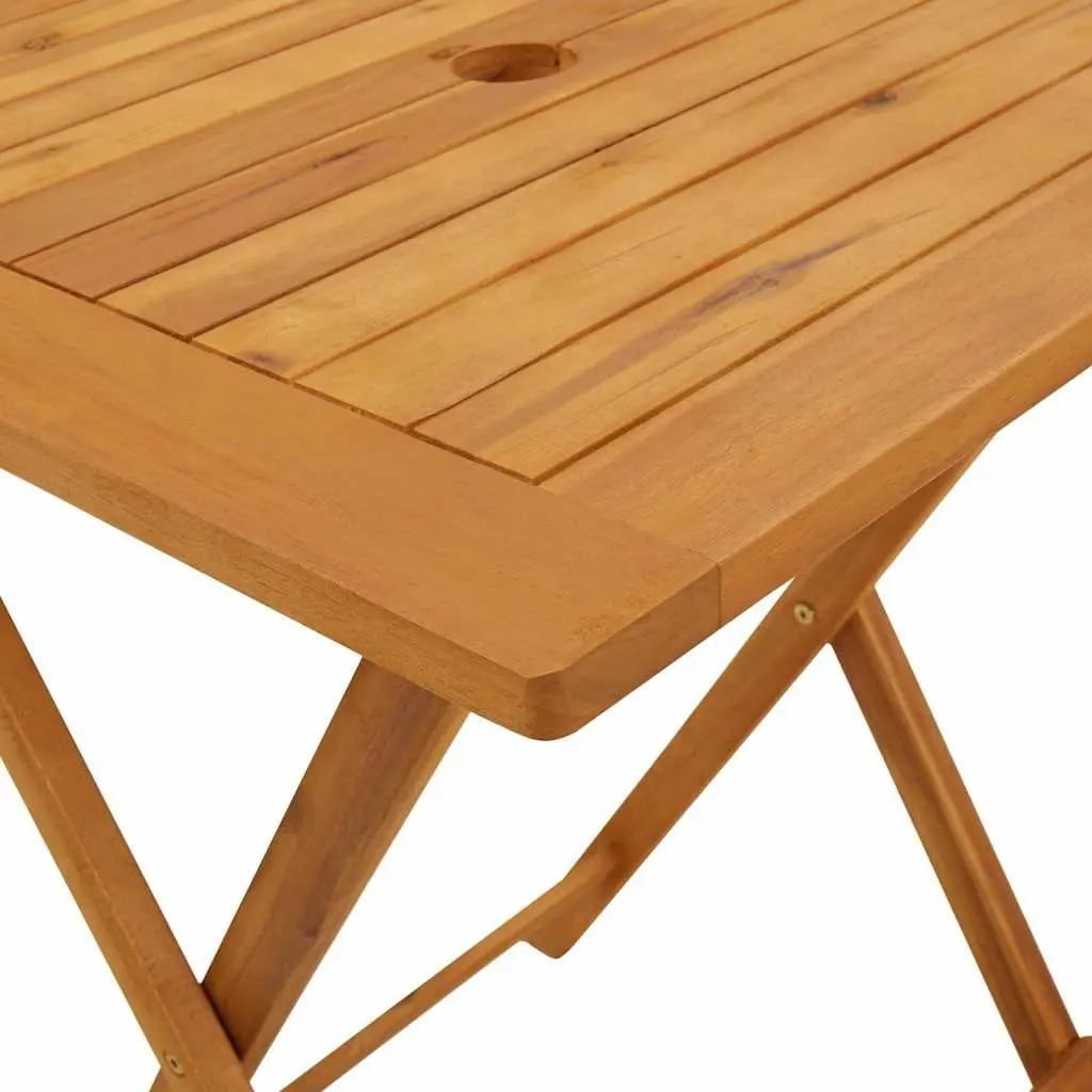 Folding Garden Table 60x60x75 cm Outdoor Patio Dining Furniture Acacia Wood