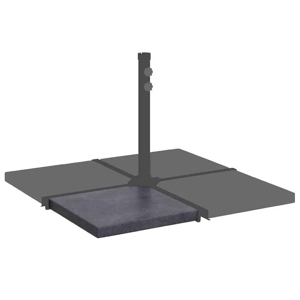 Umbrella Weight Plate Square Black Granite Base Stand 25kg