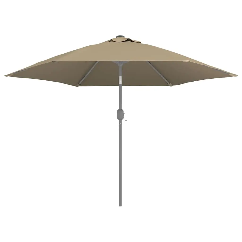 Replacement Parasol Fabric UV Protection 300cm Taupe Polyester Outdoor Sunshade Cover