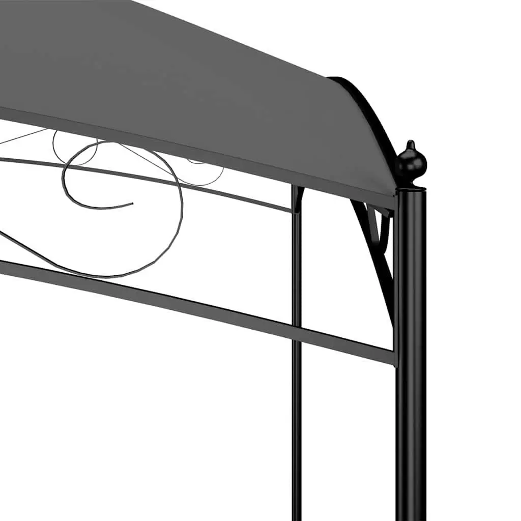 Gazebo Outdoor Pavilion Canopy Shelter 3x3x2.65m Anthracite Steel Frame Fabric Roof