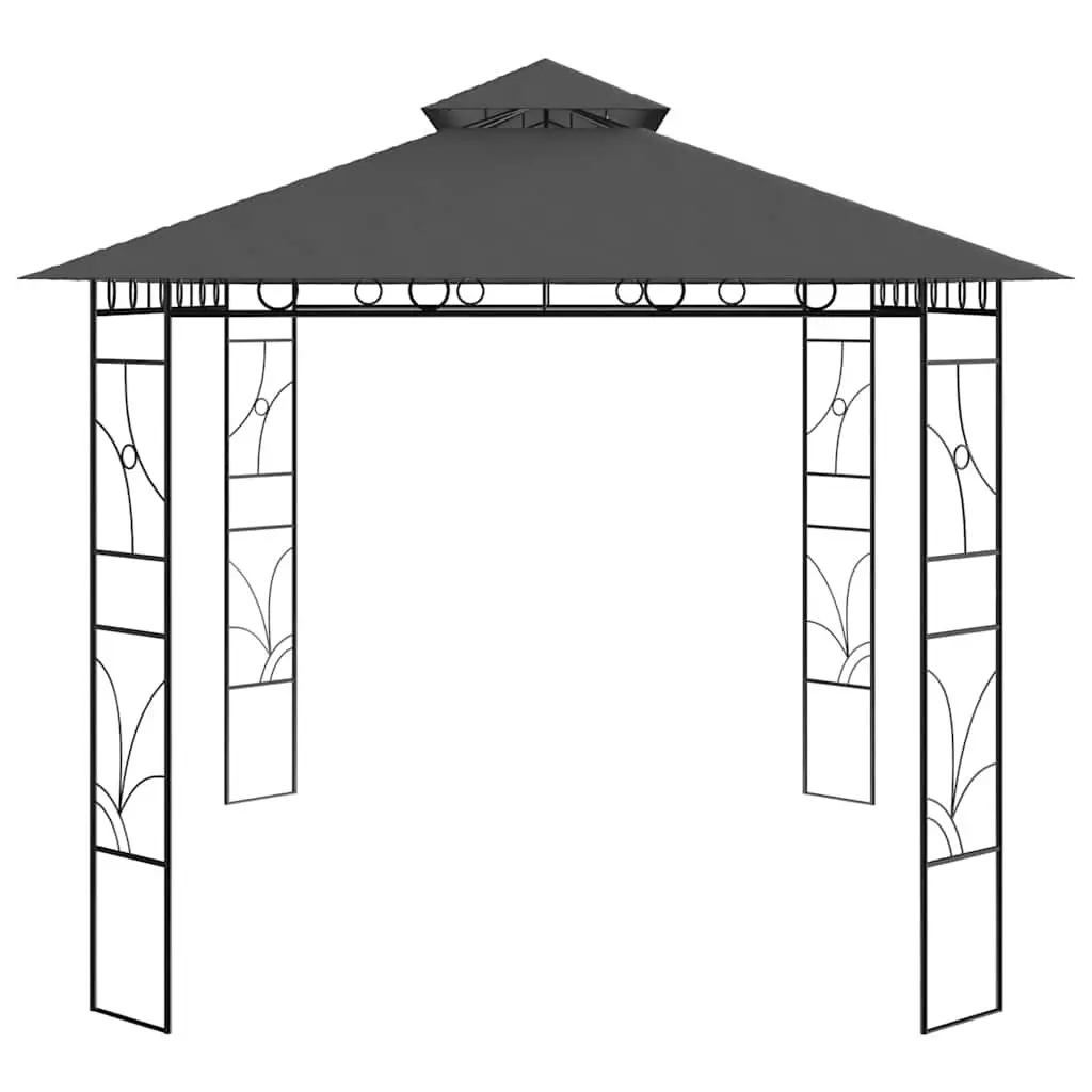 Gazebo Outdoor Canopy Shelter 4x3x2.7m Steel Frame Anthracite Garden Party Tent