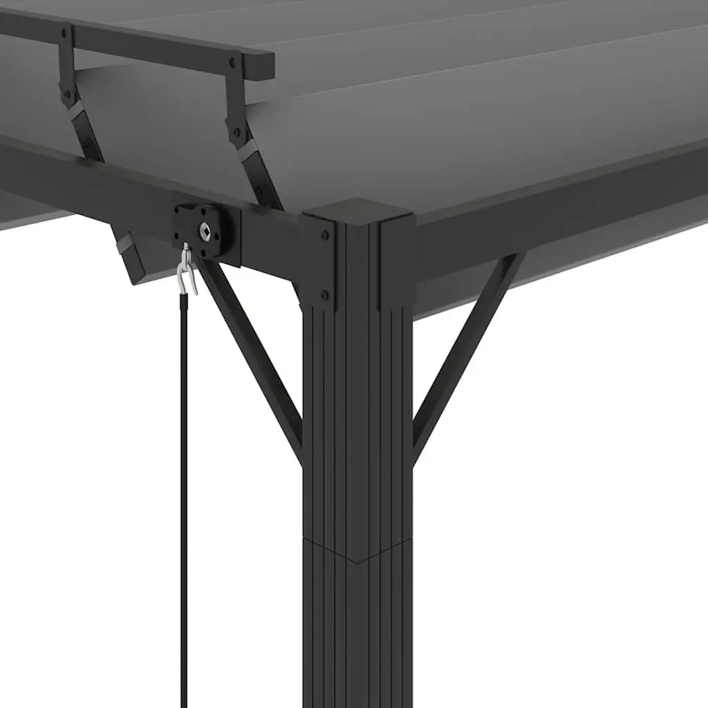 Gazebo Adjustable Louvered Roof 3x3m Anthracite Outdoor Garden Patio