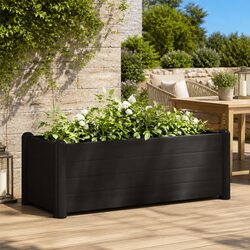 Raised Garden Bed Planter Outdoor Indoor PP Anthracite 100x43x35cm Flower Pot