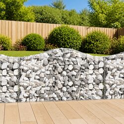 Arched Gabion Baskets 3 pcs Garden Barrier Retaining Wall Decorative Stone Cage