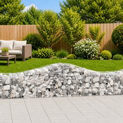 Arched Gabion Baskets 6pcs 200x50x40/60cm Garden Retaining Wall Decorative