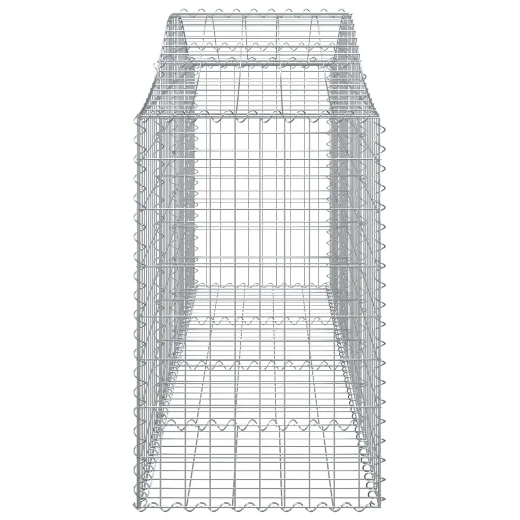 Arched Gabion Baskets 14 pcs Garden Barrier Retaining Wall Decorative Outdoor