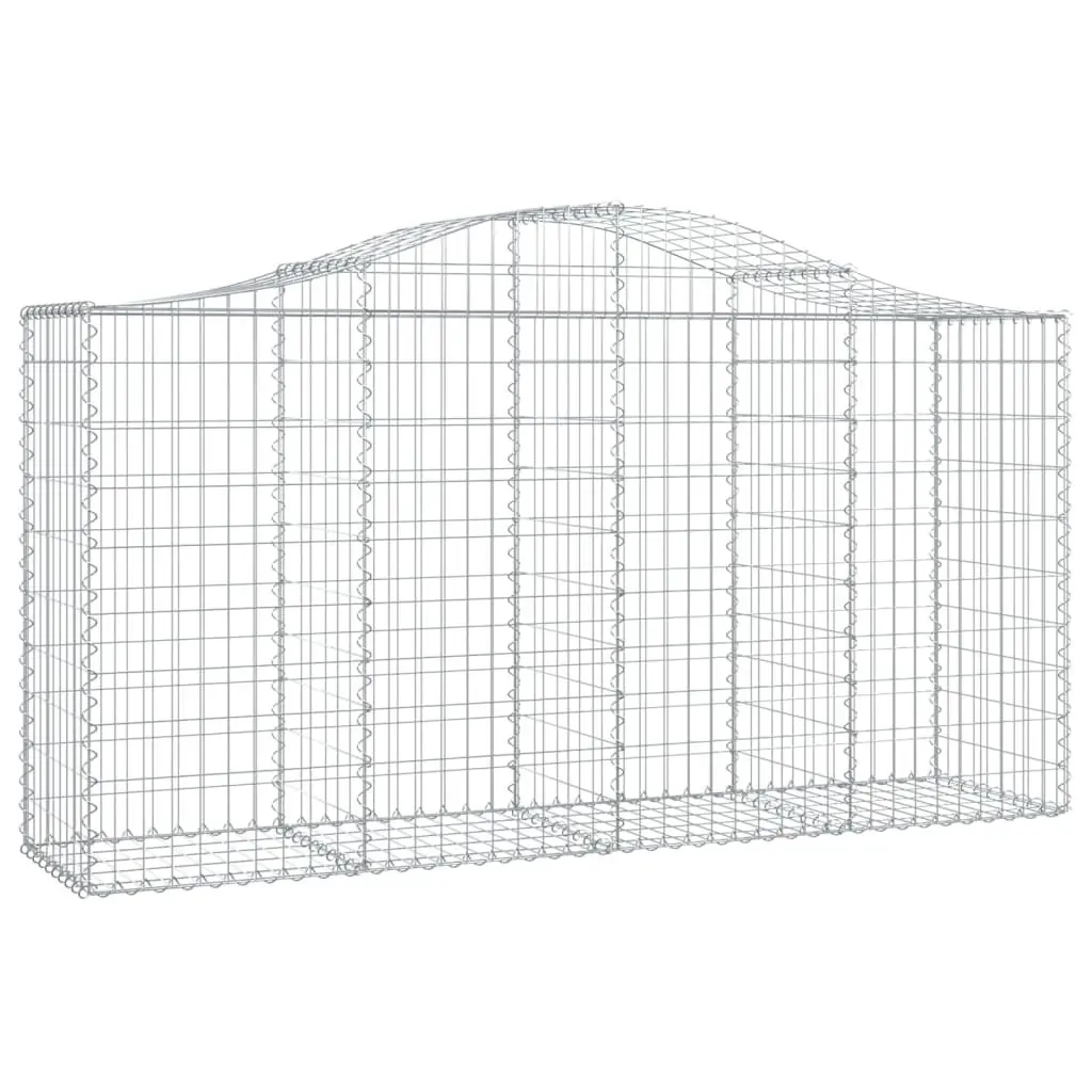 Arched Gabion Baskets 9pcs Garden Barrier Retaining Wall Decorative Outdoor