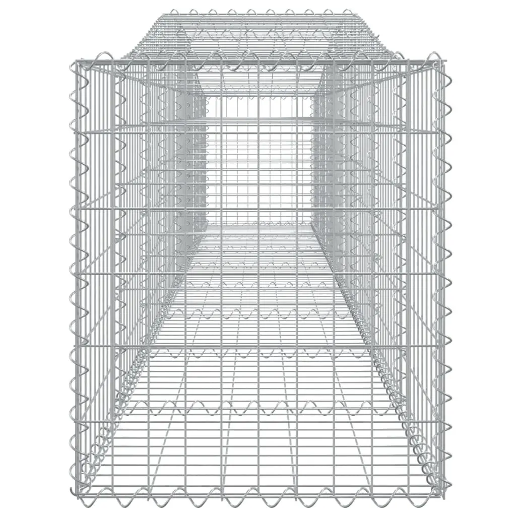 Gabion Baskets Arched 4pc Garden Decorative Barrier Sound-Insulating Retaining