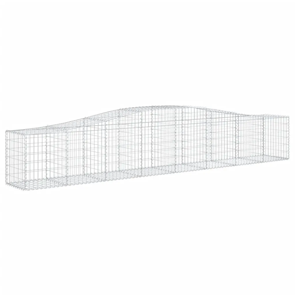 Arched Gabion Baskets 6 pcs 400x50x60/80 cm Garden Barrier Retaining Wall