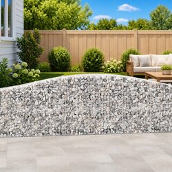 Arched Gabion Baskets 2pcs 400x50x80/100cm Garden Decorative Retaining Wall