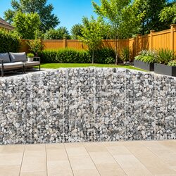 Arched Gabion Baskets 2 pcs 400x50x100/120 cm Garden Barrier Retaining Wall