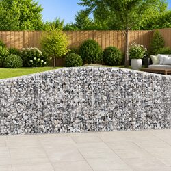 Arched Gabion Baskets 6 pcs 400x50x100/120 cm Garden Retaining Wall Decorative
