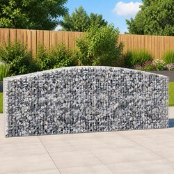 Arched Gabion Baskets 7 pcs 400x50x100/120 cm Garden Retaining Wall Barrier