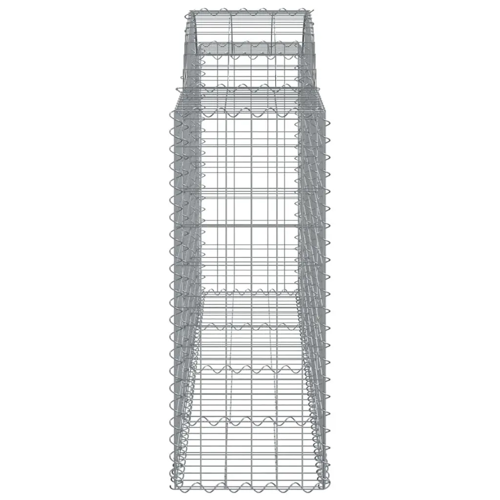 Arched Gabion Baskets 5 pcs Garden Barrier Retaining Wall Outdoor Decorative