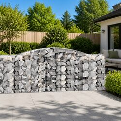 Arched Gabion Baskets Garden Retaining Wall Barrier Decorative Outdoor