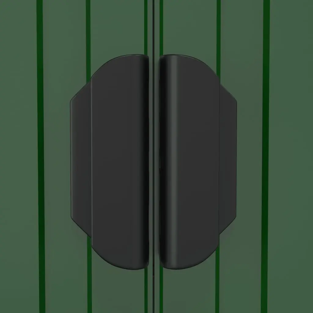 Garden Shed Outdoor Storage Tool House Galvanised Steel Green Double Doors