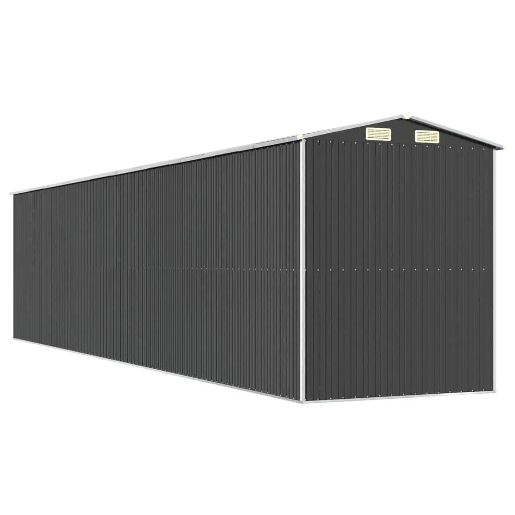 Garden Shed Spacious Outdoor Storage Galvanised Steel Anthracite