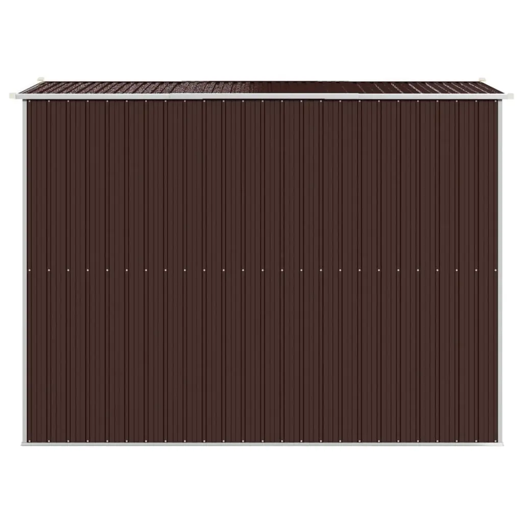 Garden Shed Galvanised Steel Dark Brown Outdoor Storage Tool House