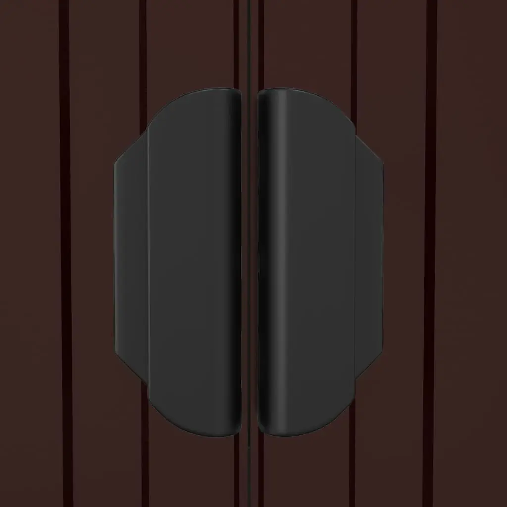 Garden Shed Galvanised Steel Spacious Dark Brown Outdoor Storage