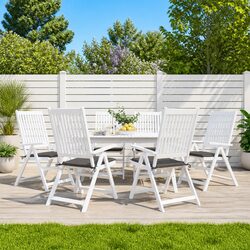 Garden Chair Cushions 6 pcs Outdoor Patio Seat Pad Water-Resistant Anthracite