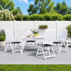 Garden Chair Cushions 4 pcs Anthracite Outdoor Patio Seat Pad Oxford Fabric