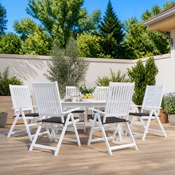 Garden Chair Cushions 6 Pcs Outdoor Patio Seat Pad Cushion Set Anthracite