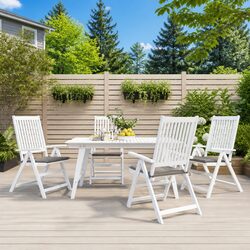 Garden Chair Cushions 4 pcs Grey 50x50x4 cm Oxford Fabric Outdoor Patio Seat Pad