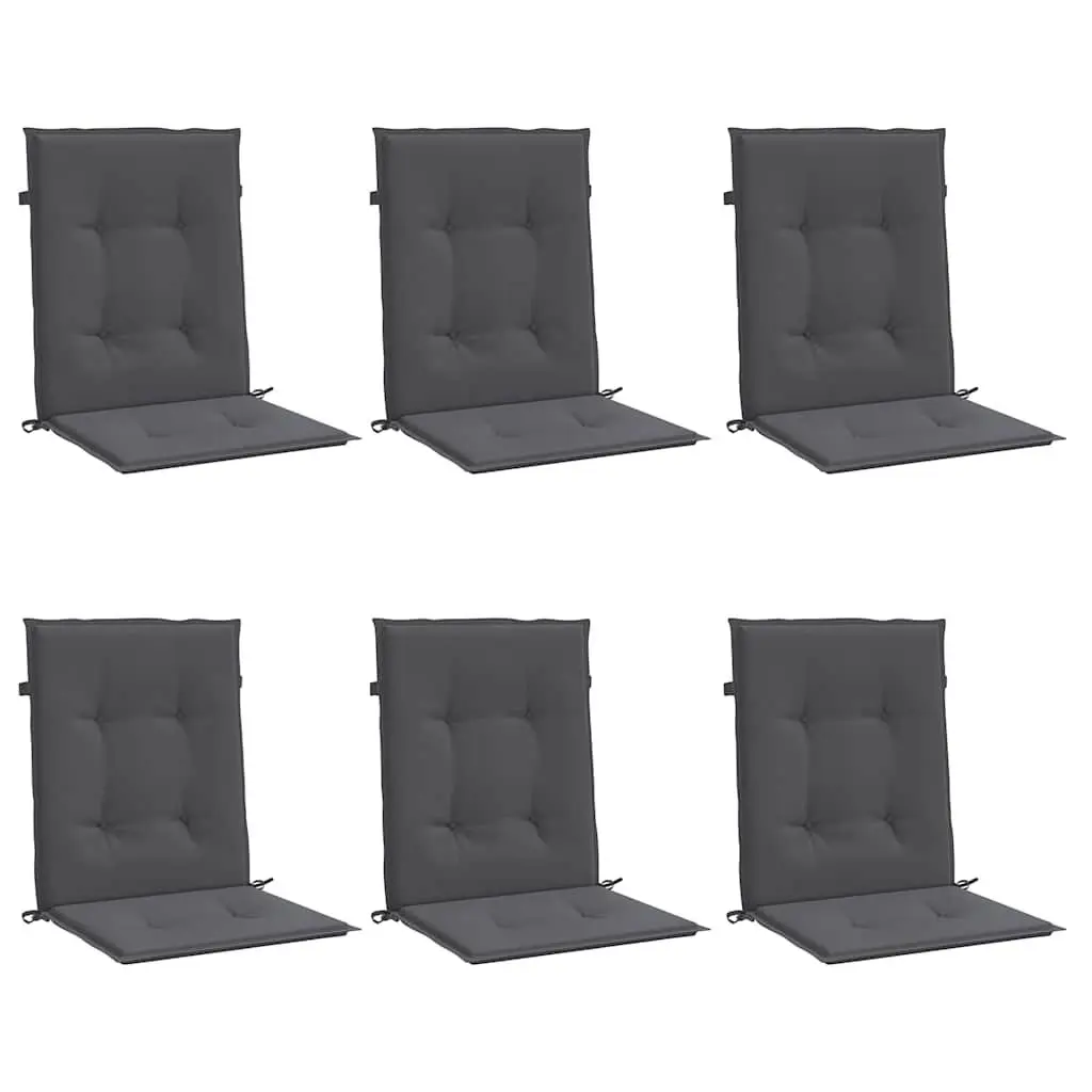 Garden Chair Cushions Lowback Oxford Fabric 100x50x3cm Anthracite Outdoor Patio Seat Pads