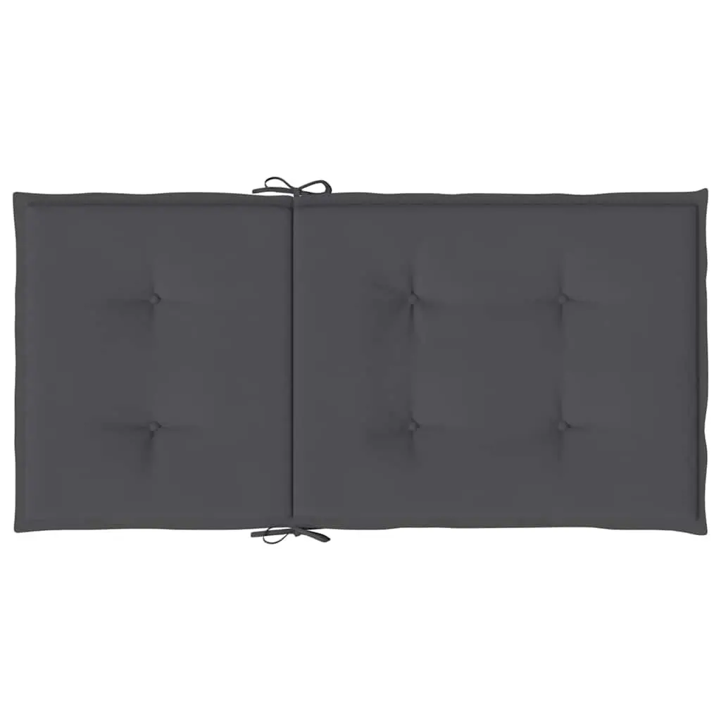Garden Chair Cushions Lowback Oxford Fabric 100x50x3cm Anthracite Outdoor Patio Seat Pads