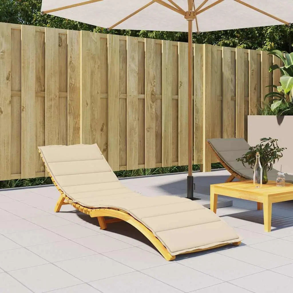 Sun Lounger Cushion Durable Oxford Fabric 200x70x3cm Beige Outdoor Garden Patio Chair Pad