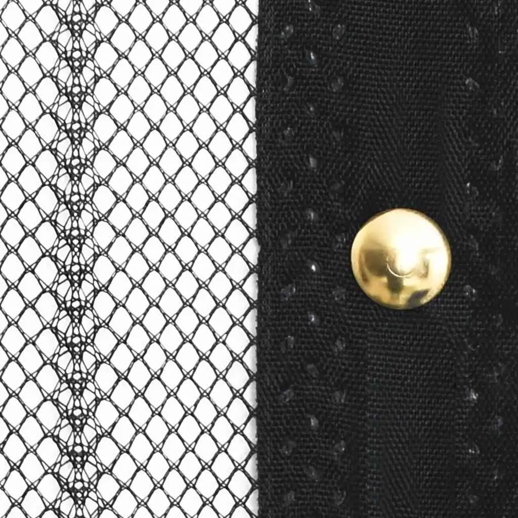 Insect Door Curtains 2 Piece Magnet Blocks Black 210x90 cm Mesh Screen