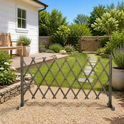 Garden Trellis Fence Panel Grey 150x80 cm Expandable Outdoor Privacy Climbing
