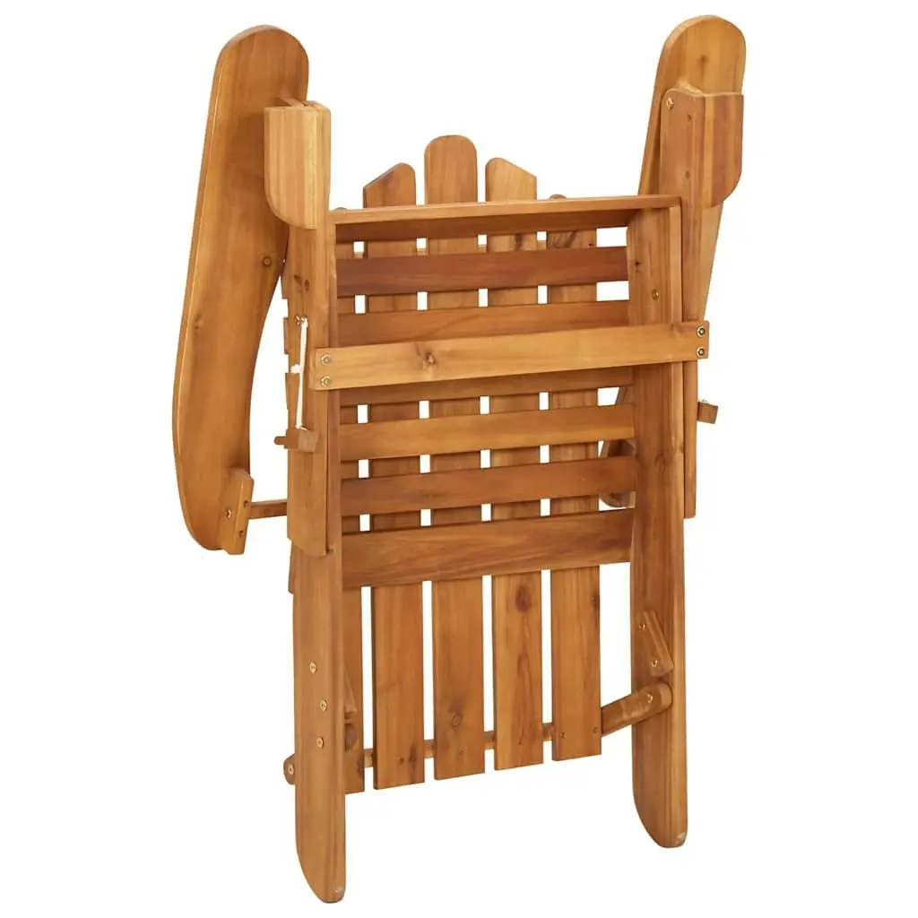 3 Piece Adirondack Garden Lounge Set Solid Acacia Wood Brown Outdoor Furniture