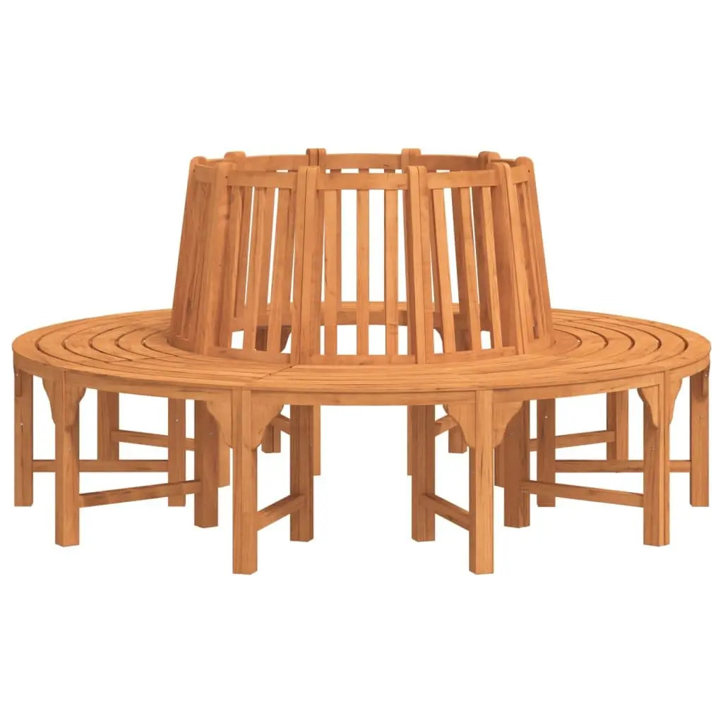 Round Tree Bench Outdoor Seating Solid Wood Eucalyptus Circular Garden Furniture