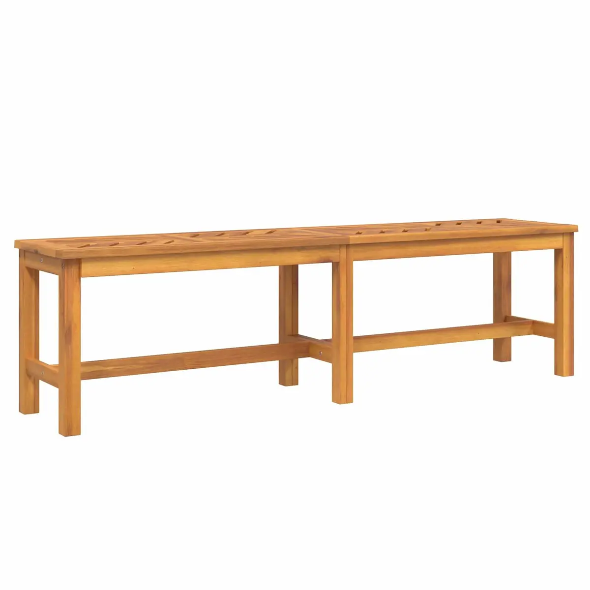Garden Dining Set 5 Pieces Solid Acacia Wood Outdoor Table Chairs Brown