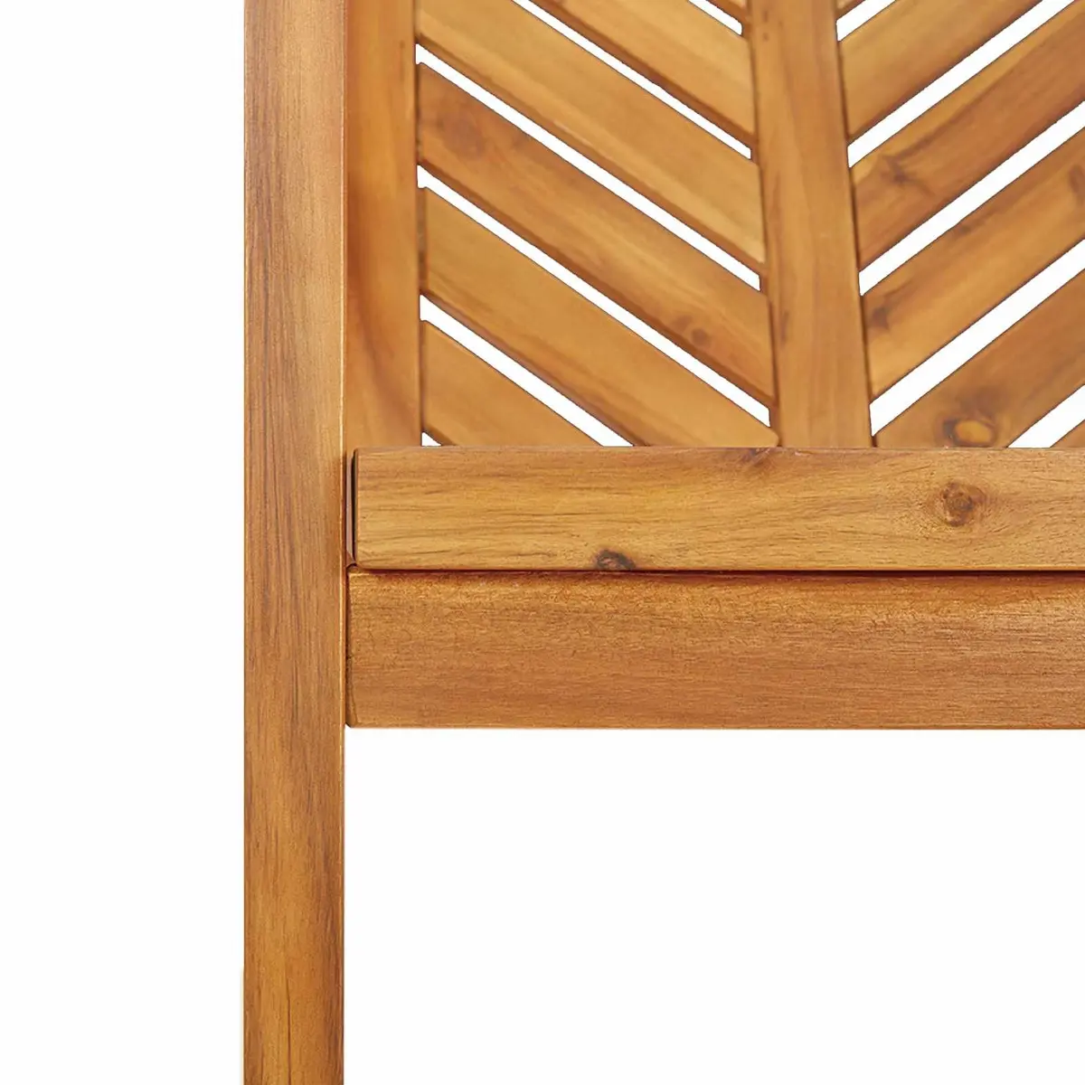 Garden Dining Set 5 Pieces Solid Acacia Wood Outdoor Table Chairs Brown